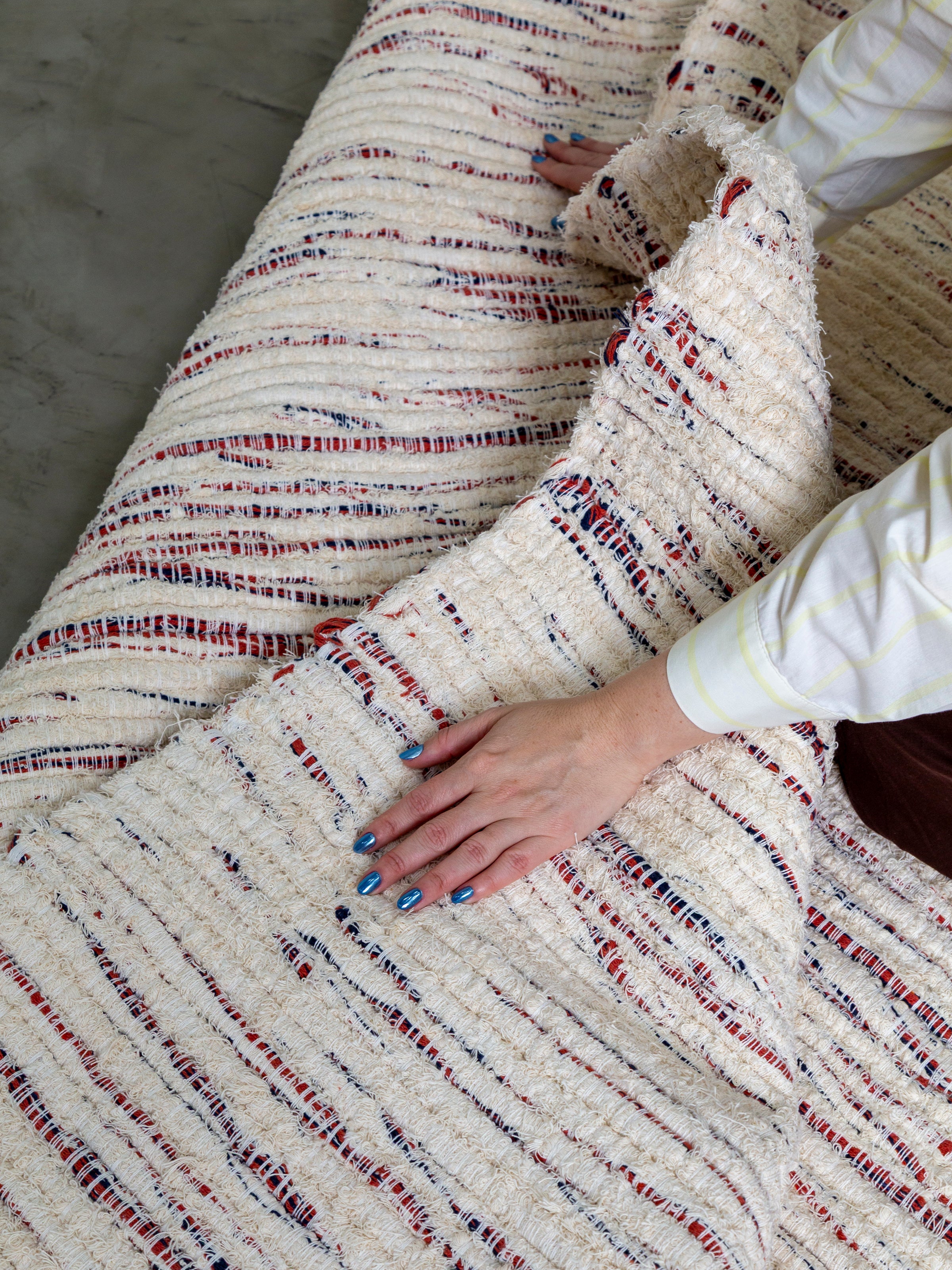 Tapete Nature Mescla - Terracota e Marinho