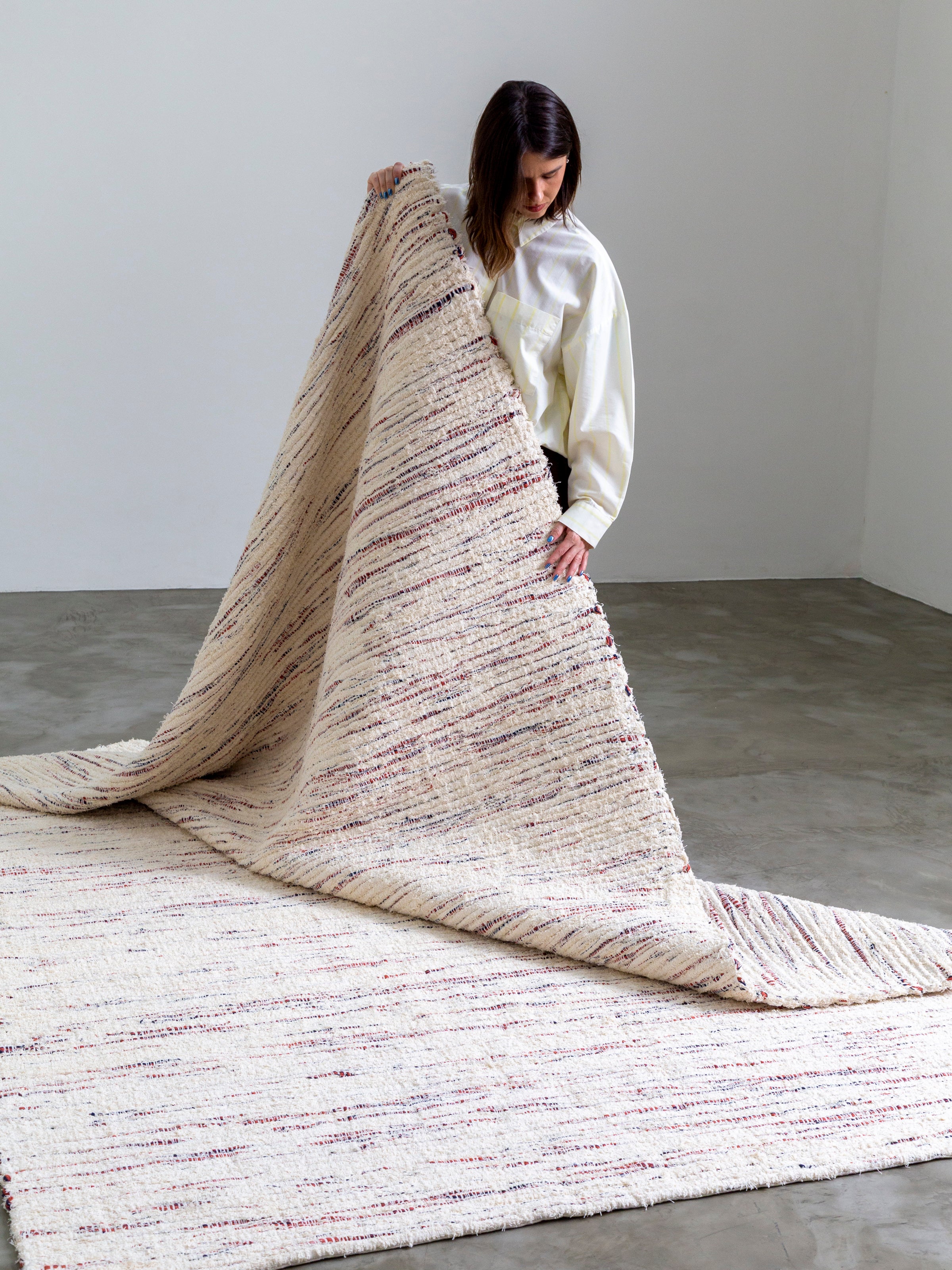 Tapete Nature Mescla - Terracota e Marinho