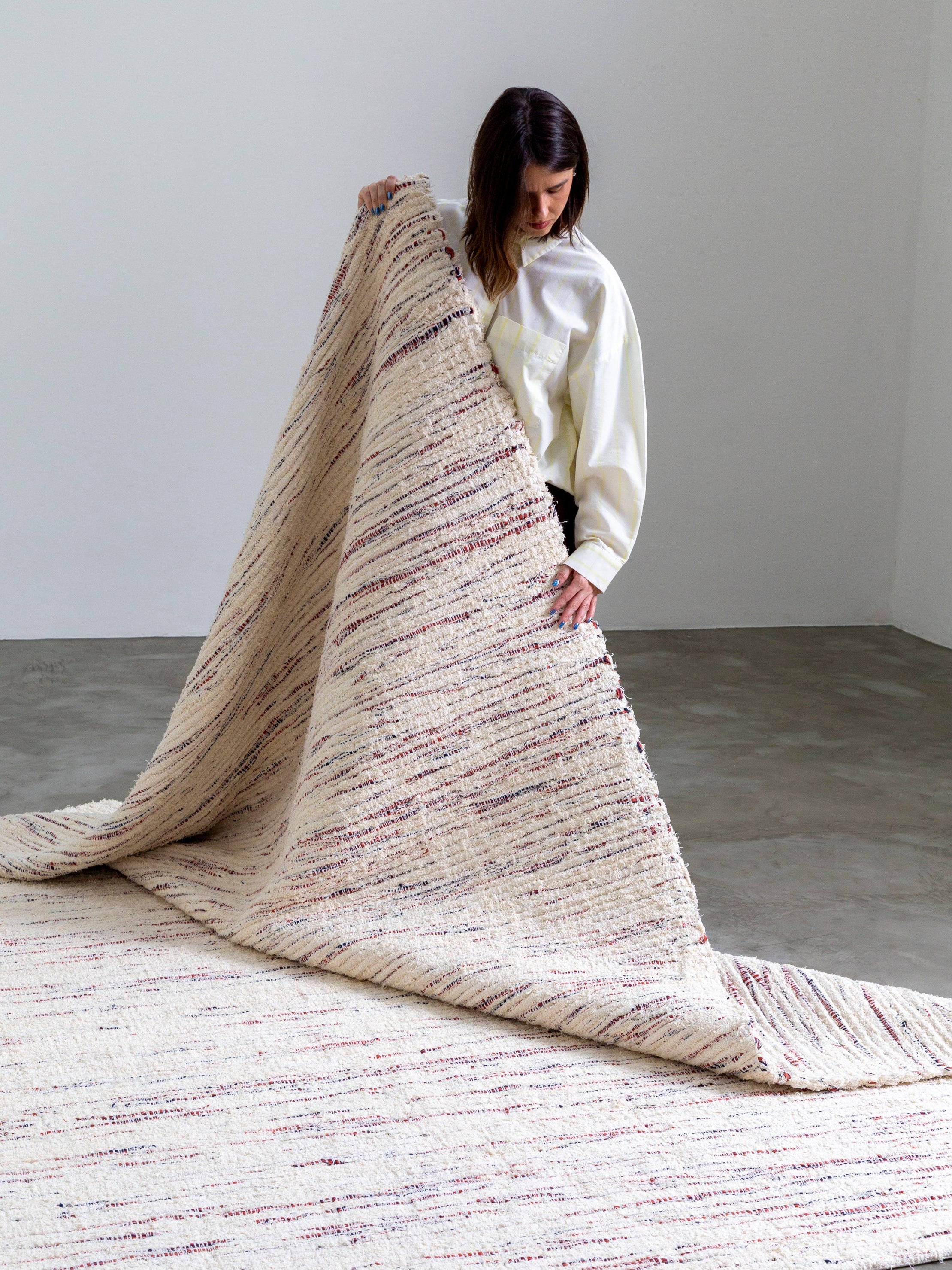 Tapete Nature Mescla - Terracota e Marinho