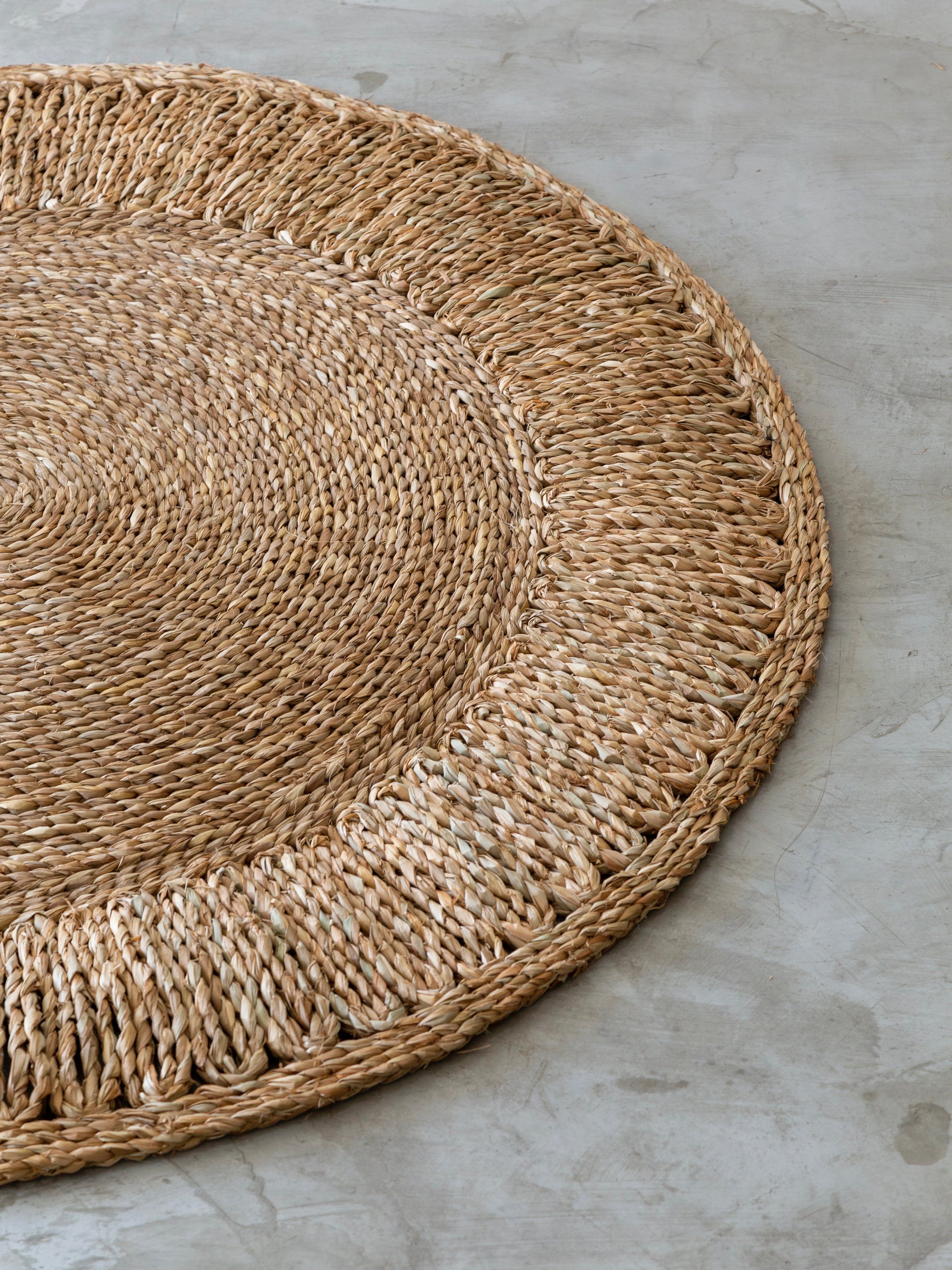 Tapete Redondo Capim D'água | Pronta Entrega