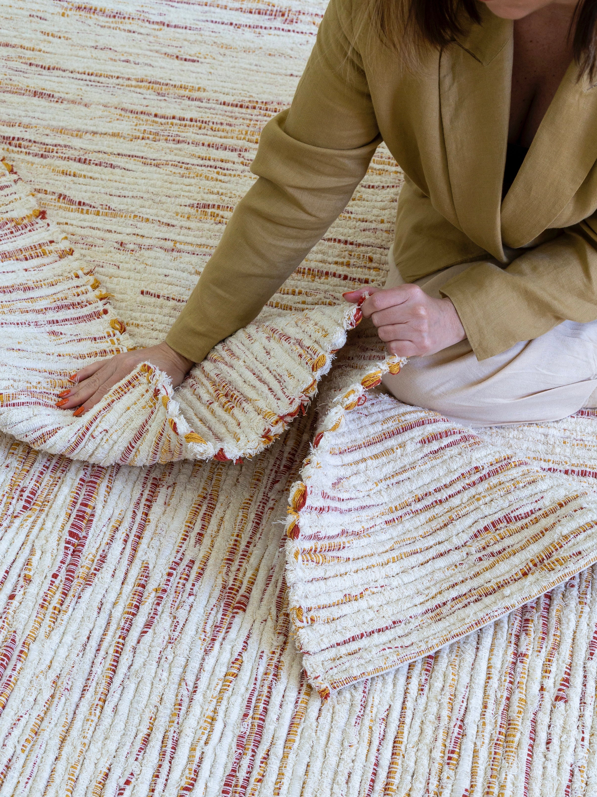 Tapete Nature Mescla - Terracota e Amarelo