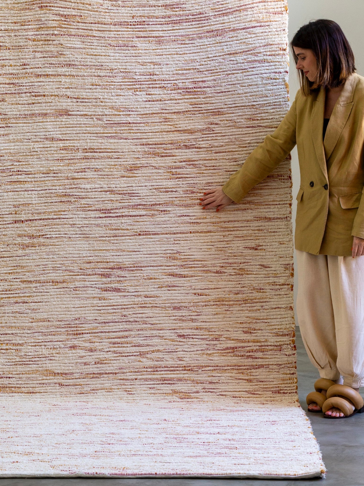 Tapete Nature Mescla - Terracota e Amarelo