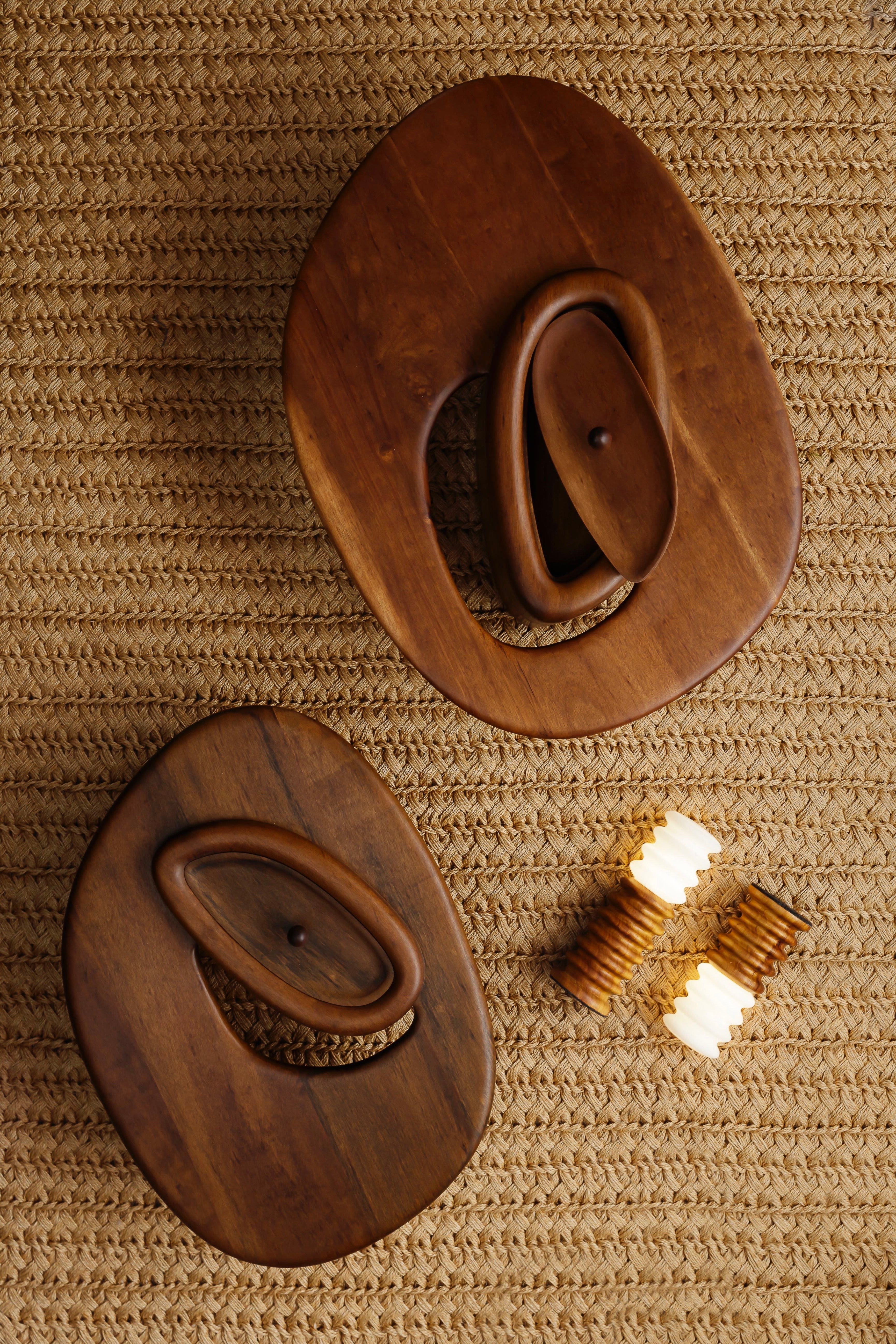 Detalhe de fibras naturais e texturas usadas na decoração sensorial