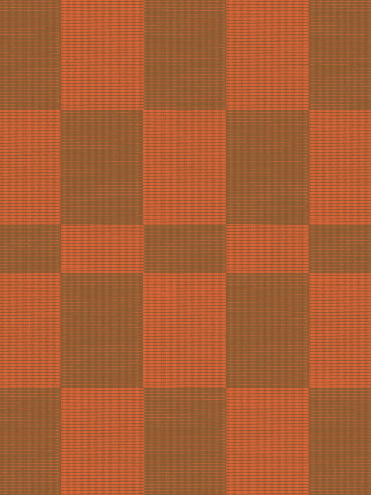 Tapete Chroma laranja e camelo quadriculado