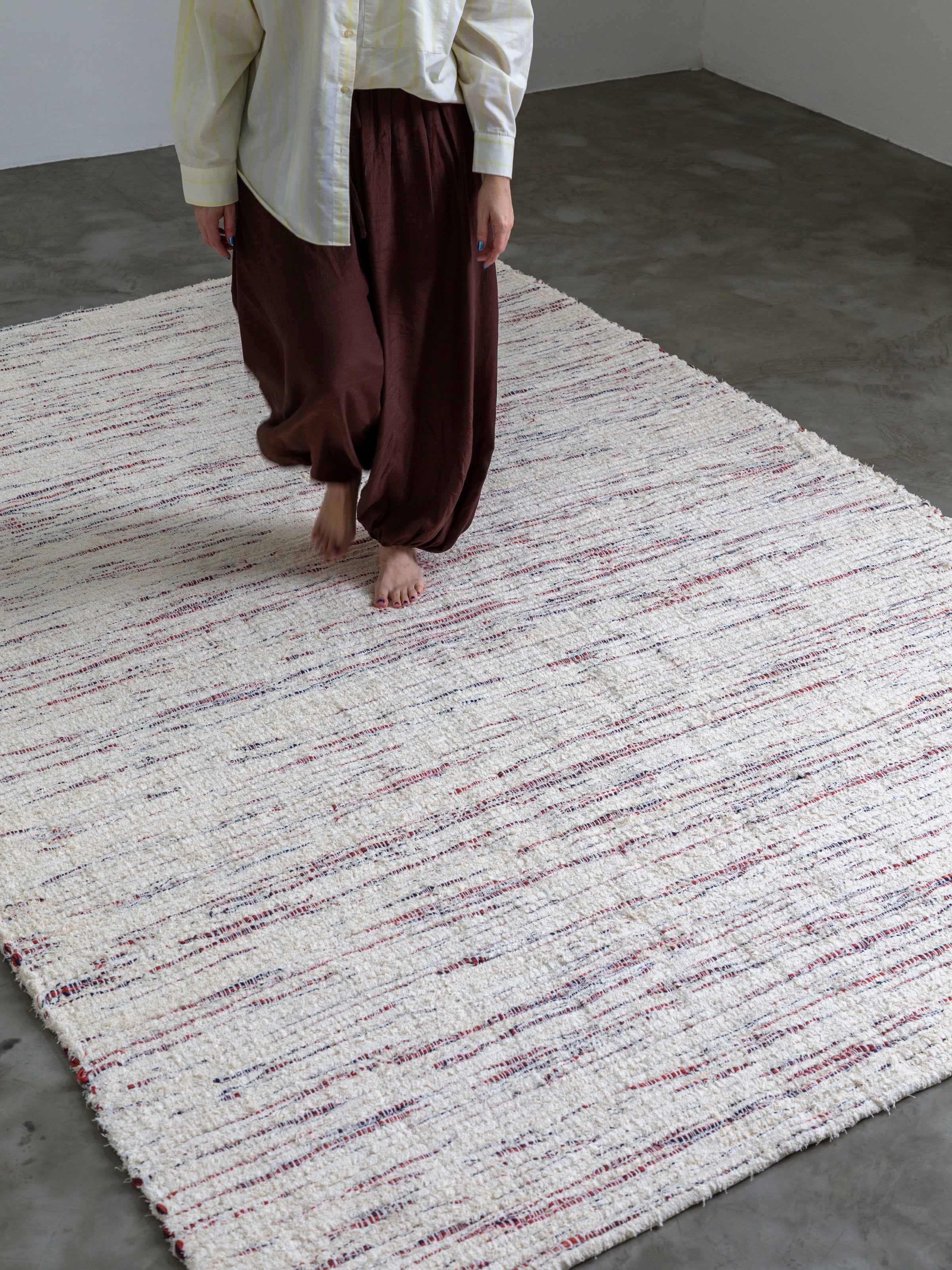 Tapete Nature Mescla - Terracota e Marinho