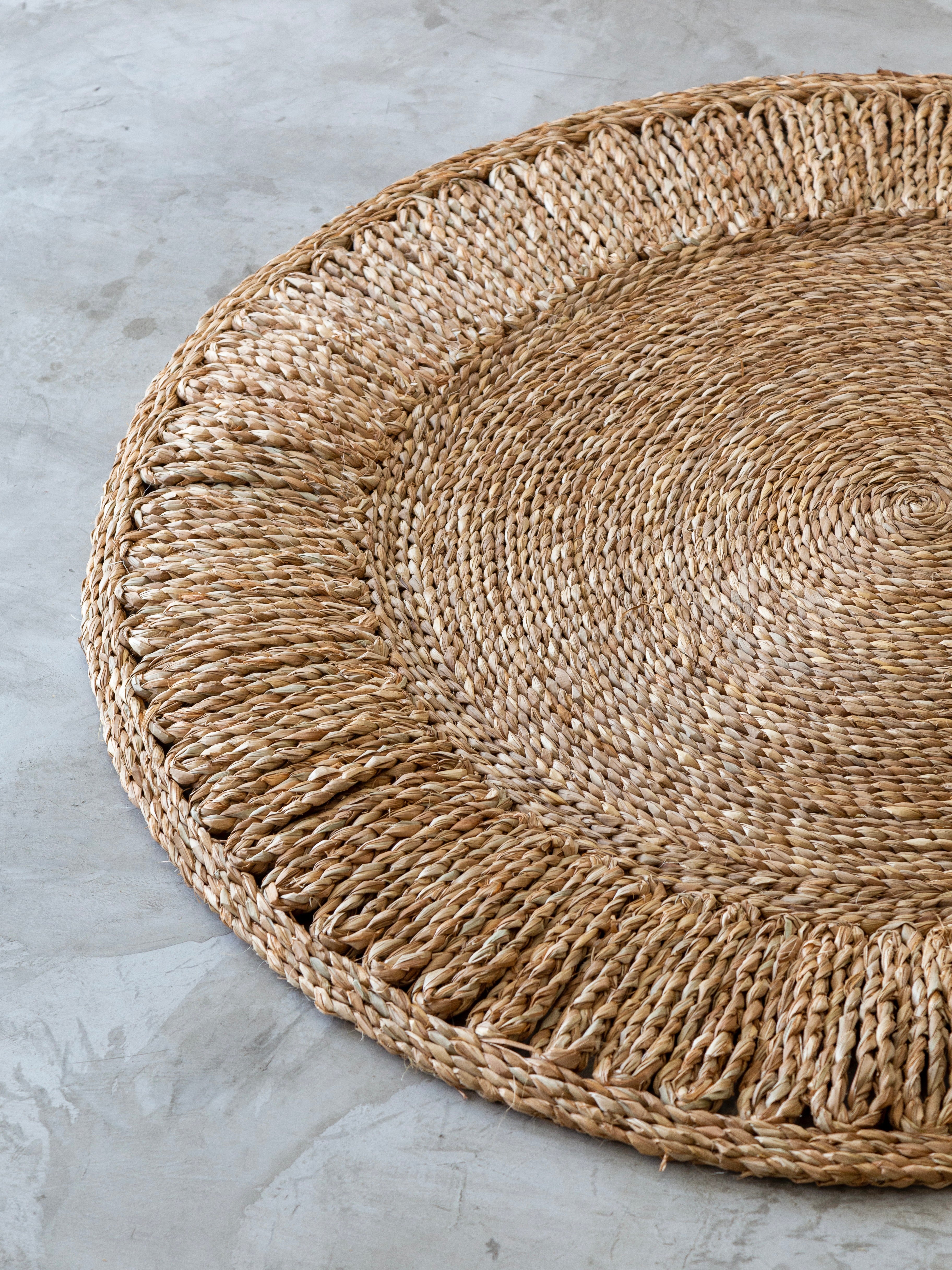 Tapete Redondo Capim D'água | Pronta Entrega