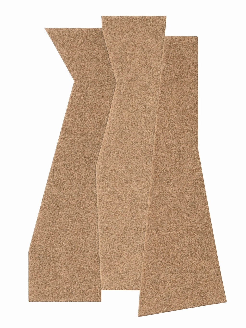 Tapete Desencontro 02 em nylon regenerado na cor Fendi, com formas sobrepostas e deslocadas.