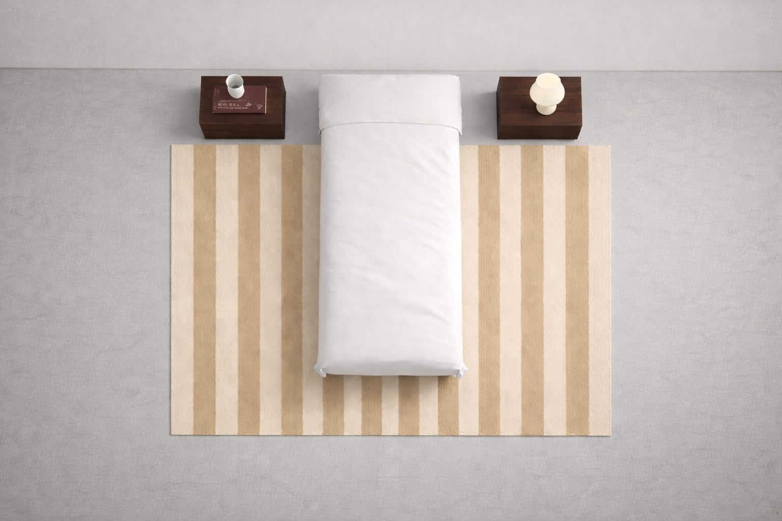 Medida ideal de tapete para cama solteiro